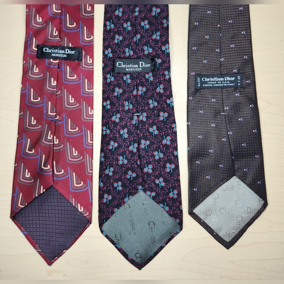 Christian Dior Vintage All Silk Ties Lot‎ of 3 - Picture 2 of 6